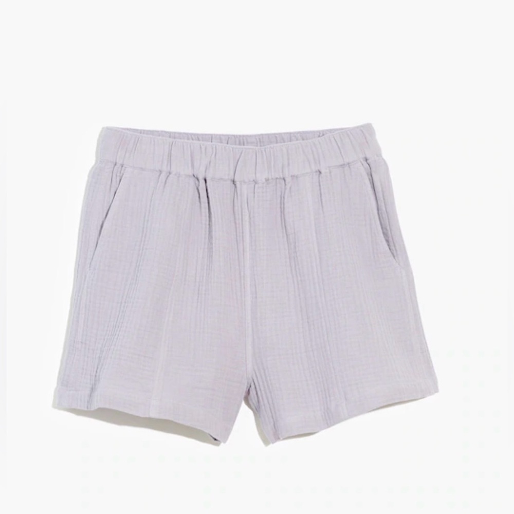 Madewell Easy Pull On Shorts Lightspun In Ivory , size M - Picture 2 of 10